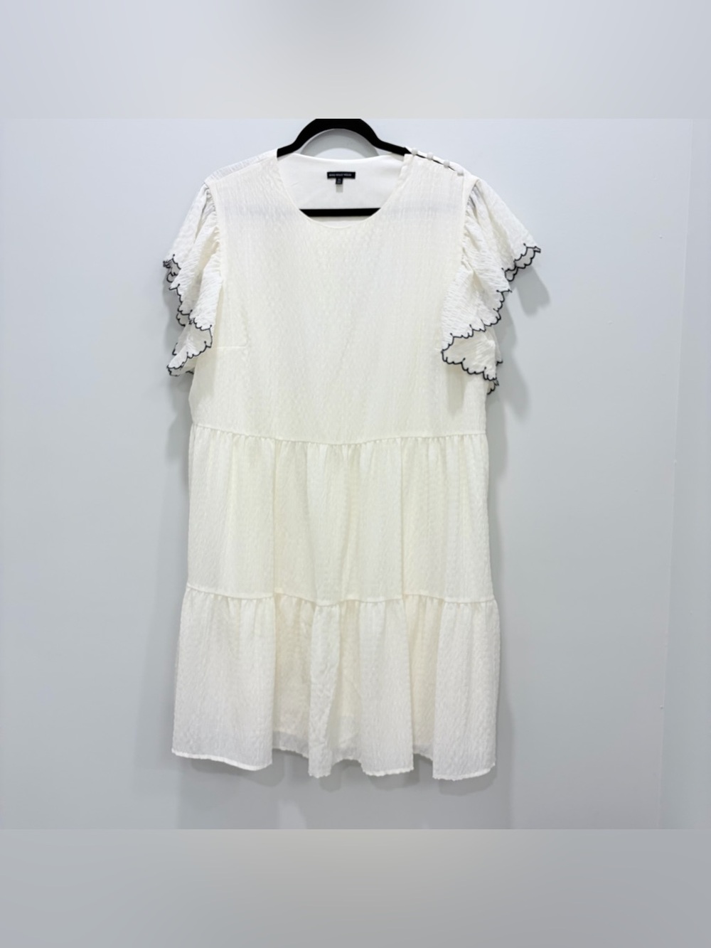 Who What Wear Textured White Tiered Dress XL #Cottagecore #Boho #SummerDress - Picture 2 of 10